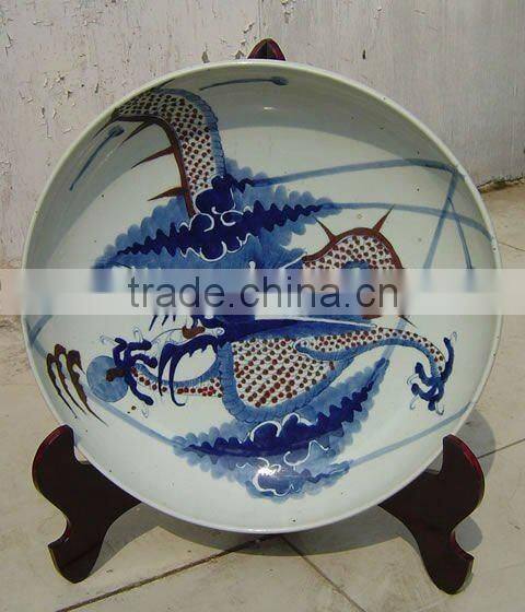 Chinese antique Blue and White ceramic tray