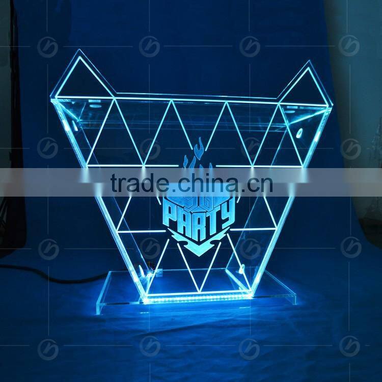 night bar acrylic LEDRGB light table designs, night club dj facade, night bar booth night bar furniture