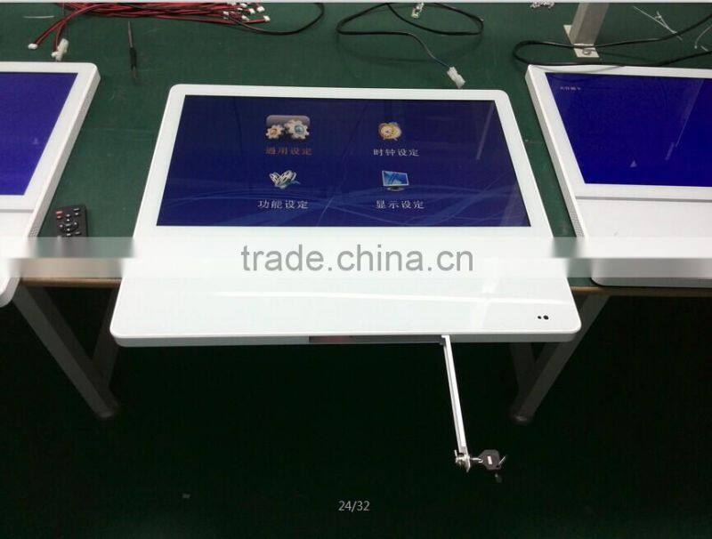 21.5 inch digital touchscreen AD lcd display,USB card wall mounted touch screen kiosk,table design touch