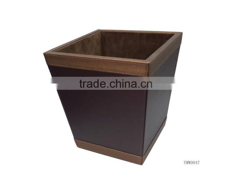 Leather Waste Bin
