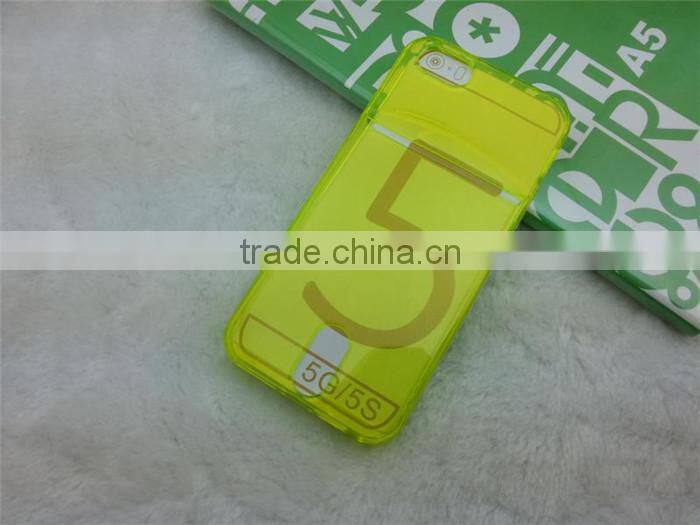 Ultra thin for Iphone 6 Case Transparent TPU Cases with Card Slot