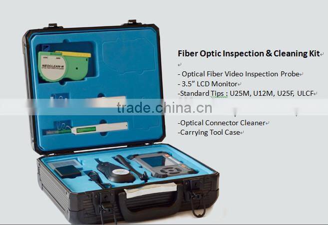 Fiber Optic Testing & Cleaning Tool Kit Fiber Tools Box HSV-403
