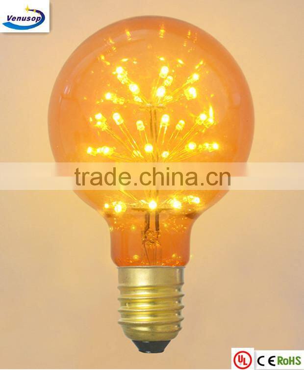 vintige retro G80/G95/G125 3W 2W Edison style bulb led start lamp decortion cafe bar