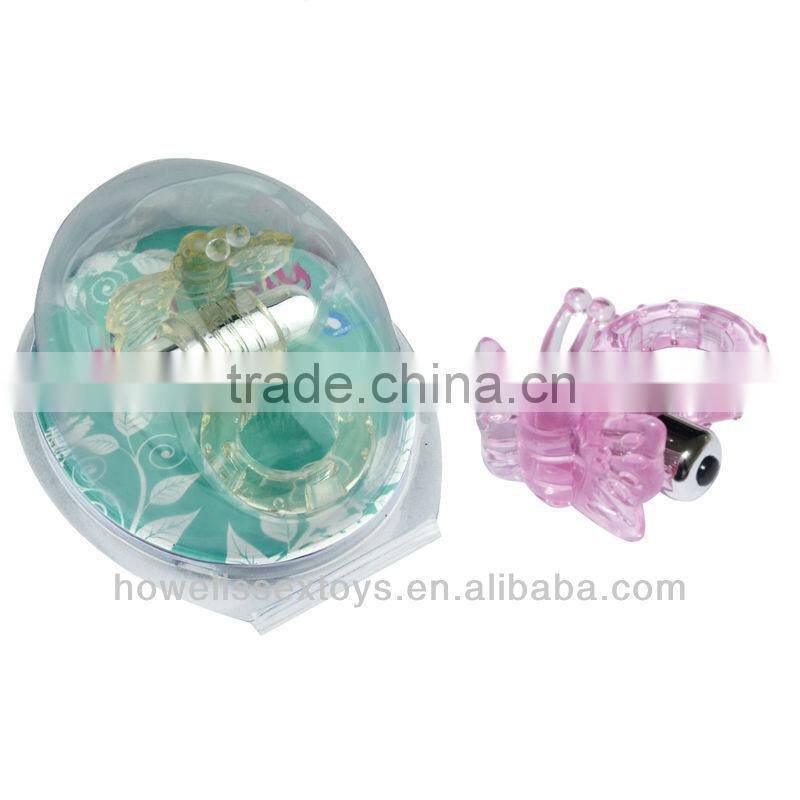 King Cock Ring With Powerful Vibrator With Butterfly Sex Toys For Male