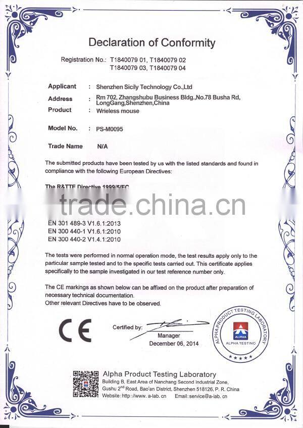 2015 arc folding mouse wireless with 1-year warranty and 3 million times click life as promotional gift