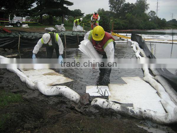 100% Polypropylene Spunbond Oil Only Heavy Weight Sorbent Pads/Dimpled&Perforated