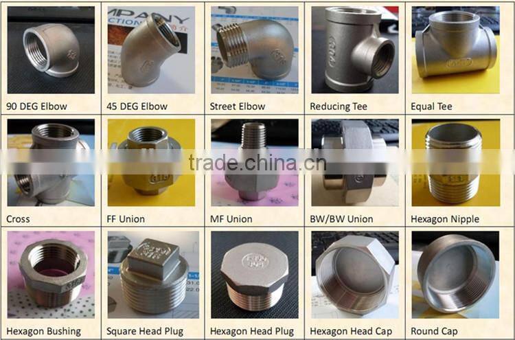 150# BSP Pipe Fitting SS304 F/F/F Tee 1/2"