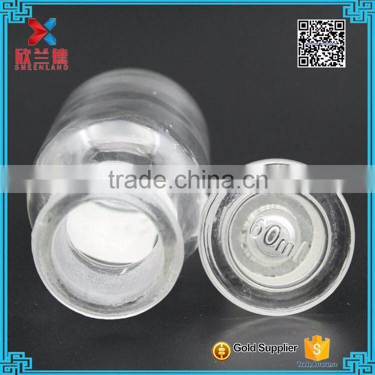60ml cylindrical storage pharmaceutical grade glass bottle with stopper wholesale