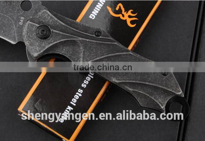 OEM Browning B49 outdoor multifunctional camping hunting survival folding blade knife/knives