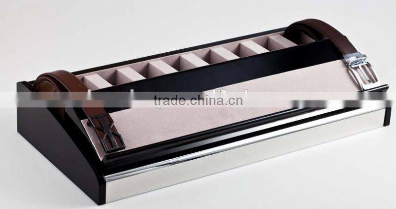 Custom design double-decks wooden luxury belt display