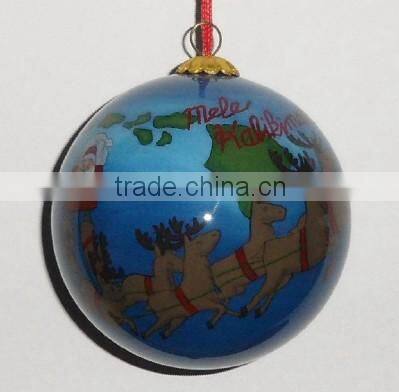 christmas nativity glass ball