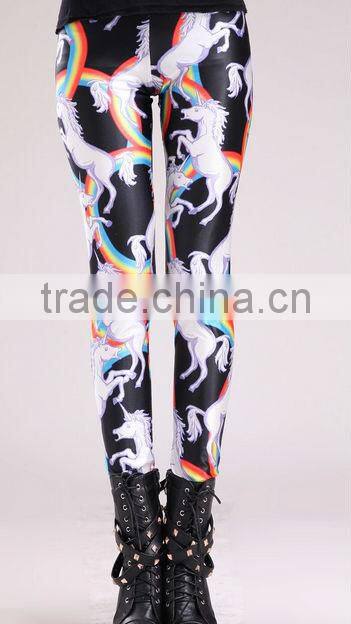 2014 Fashion Digital Printing Stretch Spandex Sexy Women Leggins