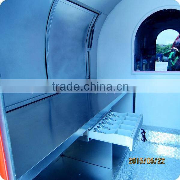 Hot dog cart/mobile food trailer cart with big wheels for sales XR-FC220 D