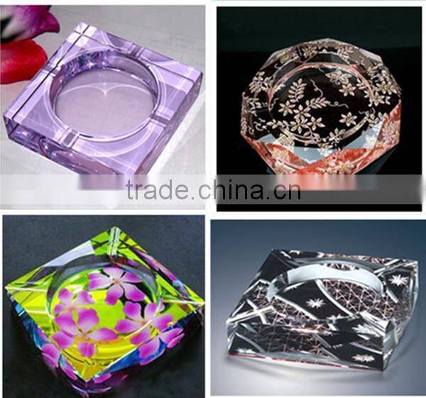 new design engraved crystal ashtray