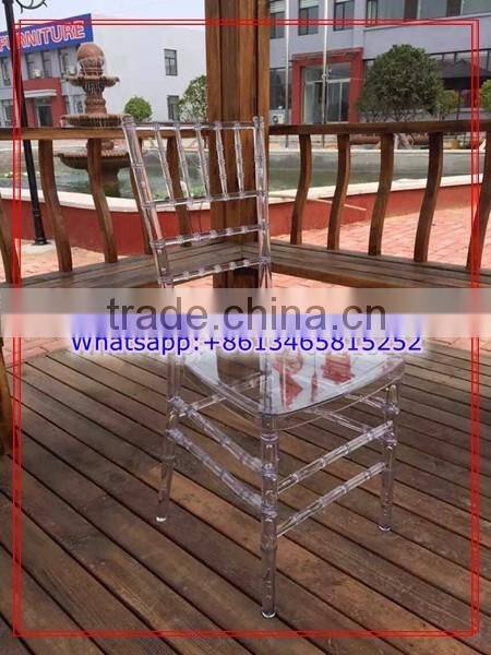 Transparent Crystal Clear Resin Plastic Event Rental Chiavari Chair