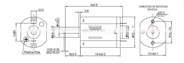 3.7v dc micro motor for toys and electric shaver