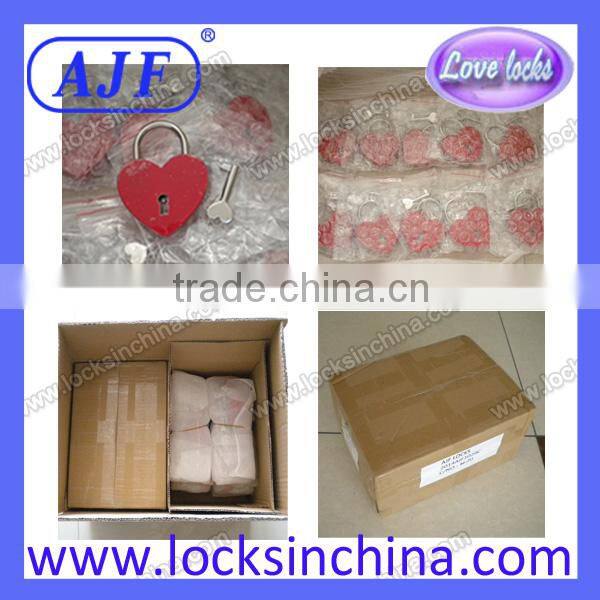AJF Hot selling chinese antique heart padlock vintage heart lock