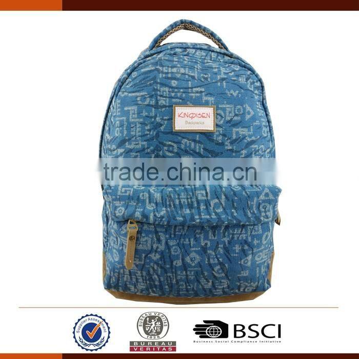 Canvas Quilted Leisure Backpack for College Girls with Laptop Compartment