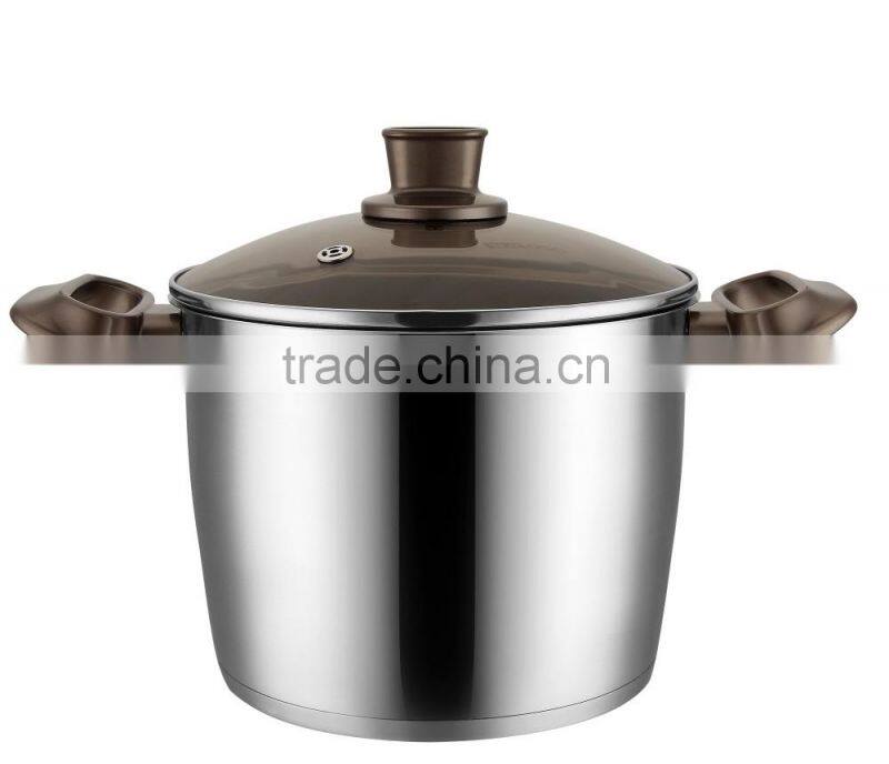 High Quality Stainless Steel Cooking Pot with Induction Bottom