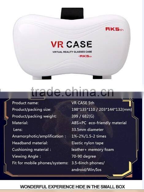 Super quality VR Case 3D Movies Games Headset Real Virtual Reality VR 3D Glasses