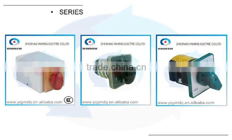 Rotary switch YMZ12-50/4 changeover cam combination switch 4 poles 14 positions 14 terminals 50A Ui 690V sliver point contacts