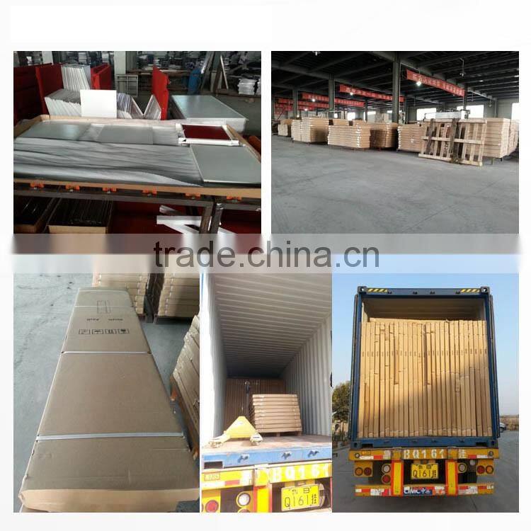 2016 Modern design modular kitchen corner wall cabinets with glass doors in dubai