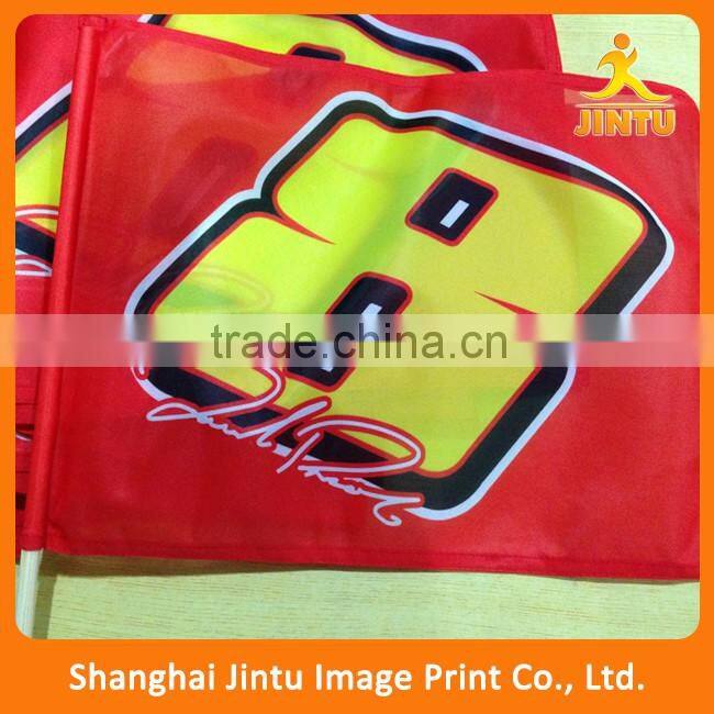 Sublimation printing promotonal 110g polyester custom hand waving flag