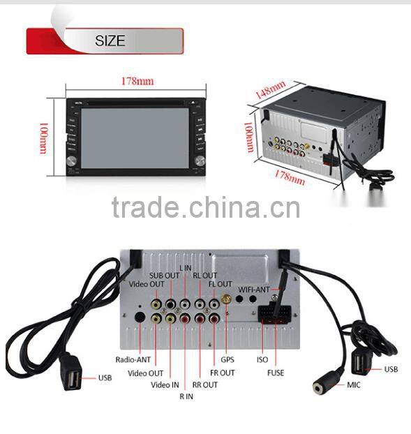 6.2'' gps/ wifi / 3g /aux good quality and hot selling car android radio
