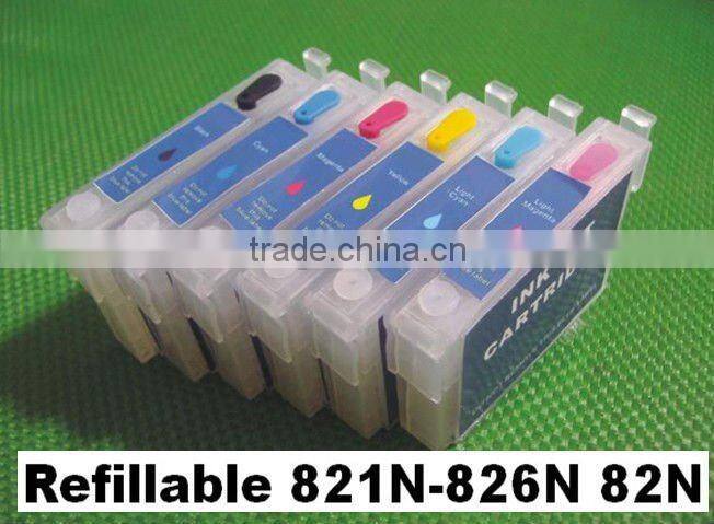 (RCE821n-826n) refillable refill ink cartridge for Epson T0821n-T0826n 82N 82 T082N T0821N BK/C/M/Y/LC/LM (with ARC chip)