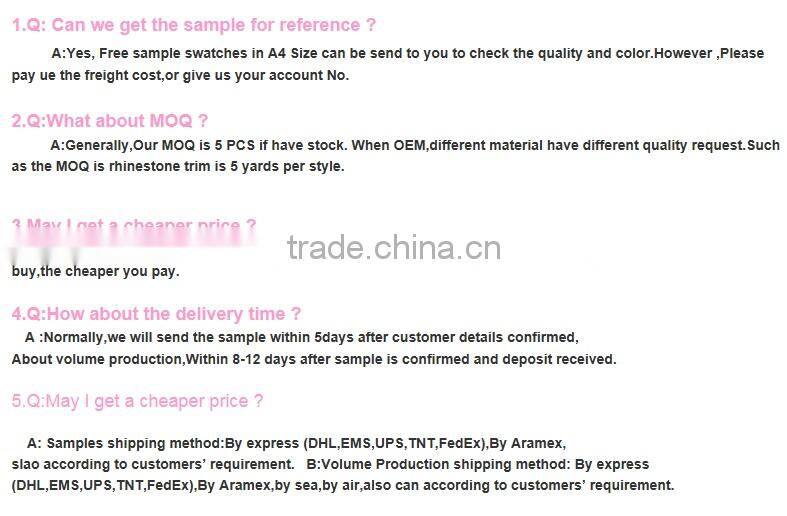 HC-2148-1 Hechun Sewed Sequined Bead Crochet Lace Applique for Clothes