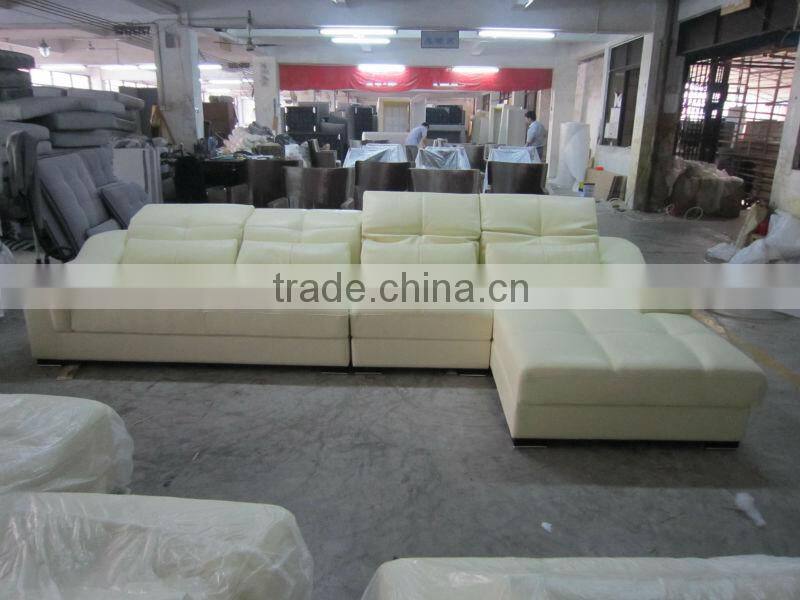 Dubai sofa furniture top grain leather corner sofa/luxury italian genuine leather sofa set