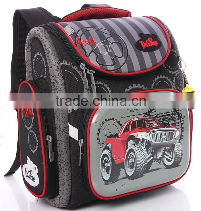 Kids red cars school backpack boy primary school bag
