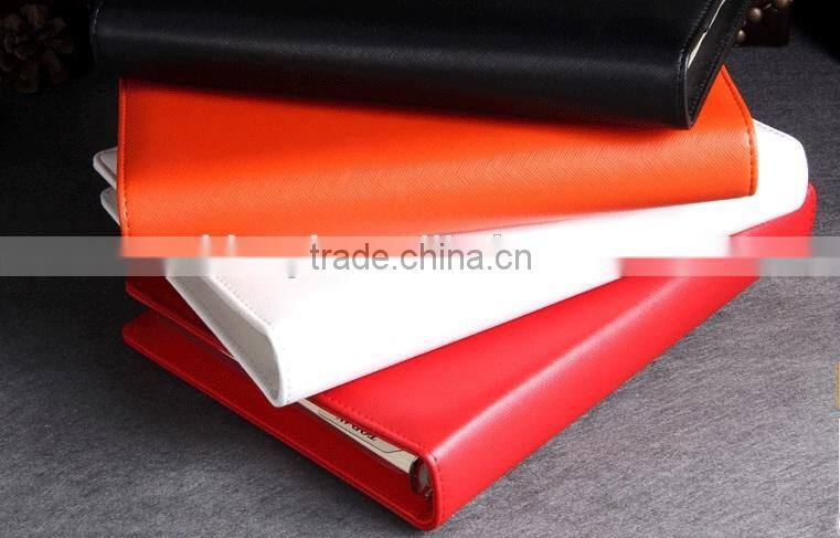 Leather notebook gift set with power bank & usb flash drive & pen