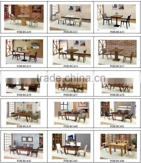 Wooden High End Leather Cafe Chair (FOH-NCP11)