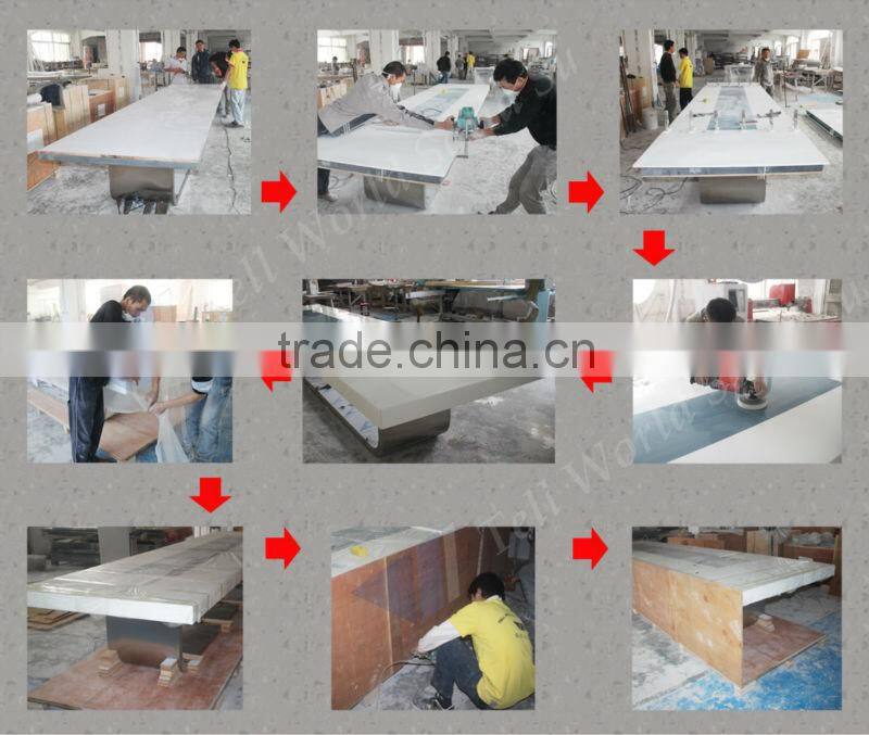 Tell World corian solid surface conference table photos