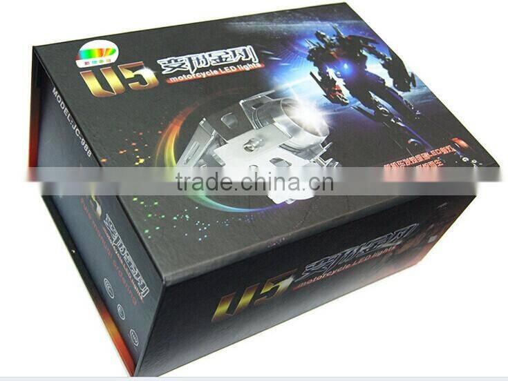 Super bright 50W Led Motorcycle Light Black Motorcycle U5 LED Driving Fog Spot Beam HeadLight For Electric bike