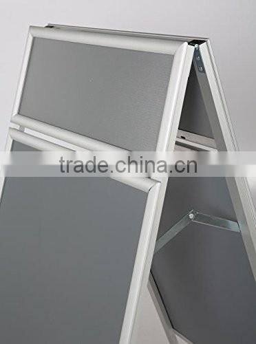 Double Sided Aluminum Poster Display Stands with Header, Pavement Sign Stands