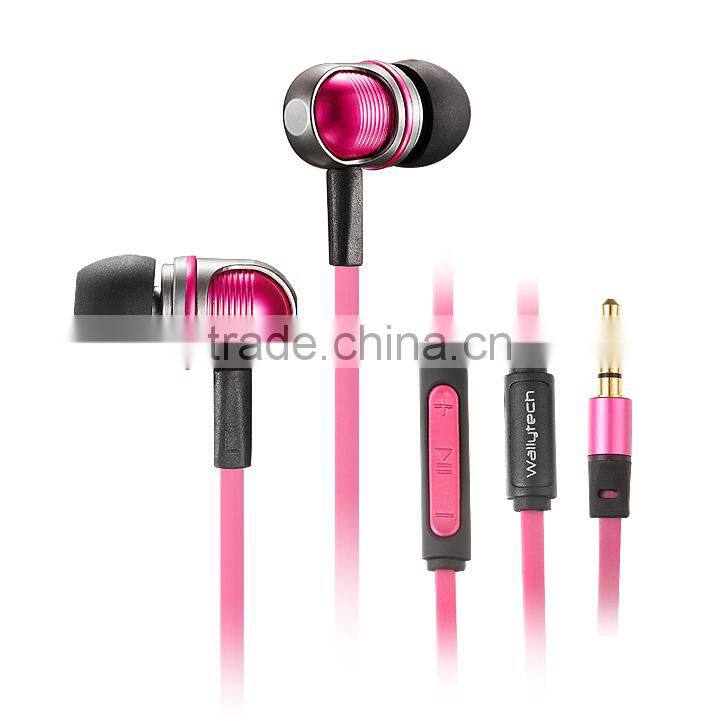 Wallytech W801 High Performance In-Ear Headphones with Built-in Mic Headset Earbuds with 3-Button Volume For iphone
