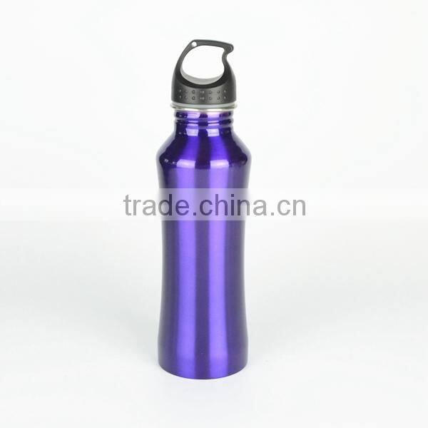 Popular Curved Shape Single Wall sports outdoor Water Bottle