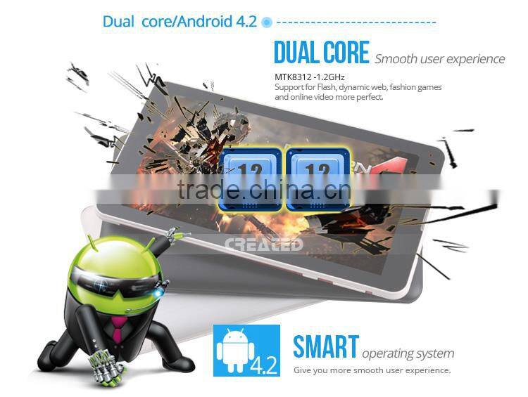Android 4.2 OS 7 inch MTK6572 dual core ,OEM Shenzhen A7 tablet pc