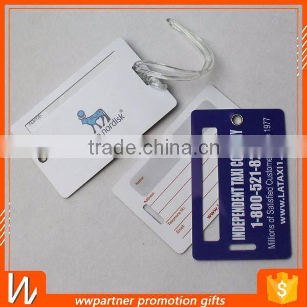 Slim Thin Luggage Tag with Silicone Strap