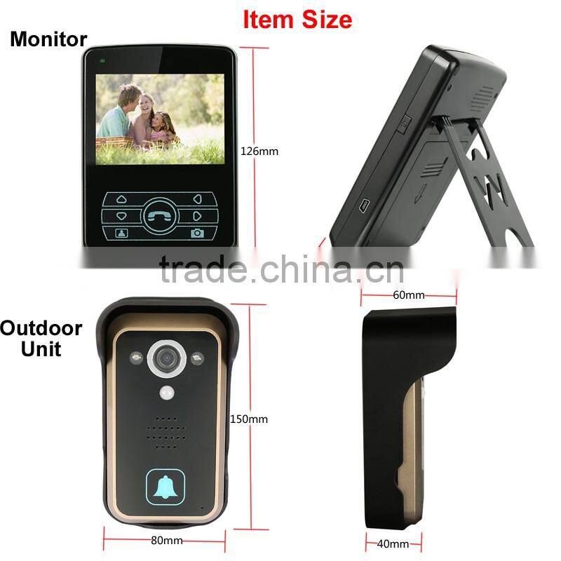 Single Home Digital Video Door Phone Handsfree Wireless Intercom System