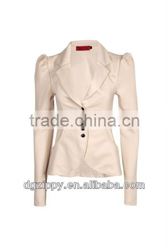 Fitted scuba blazer winter coat women clothing manufacturers