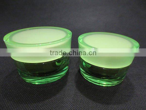 Taper Shaped Acrylic Cream Jar and Acrylic Lotion Pump Bottle for cosmetics