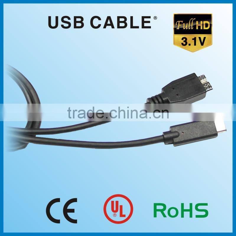 USB 3.1 Type C male to USB 3.0 Micro B Male Cable