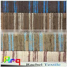 Pure modern pinstripe style 100% polyester thick fabric for covering sofa cushion curtain