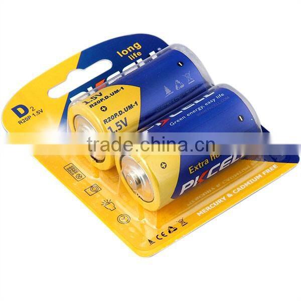 carbon zinc R14P 1.5V C dry battery pvc/ Alu jacket