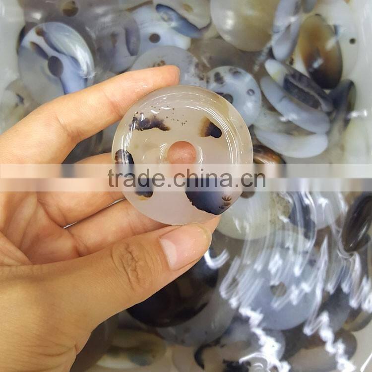 Semi-precious Agate Stone Lucky Buckle Safe Buckle Pendants Jewelry