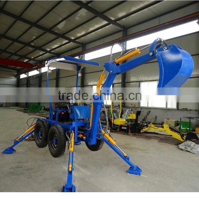 LW-22D 22HP diesel engine Small Towable backhoe excavator for sale