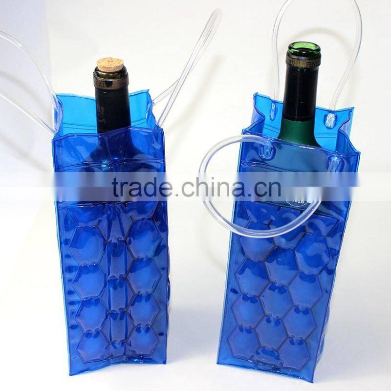 Wine Tote Bag PVC Plastic Bottle Cooler Tote Bag PVC Tote bag for Wine